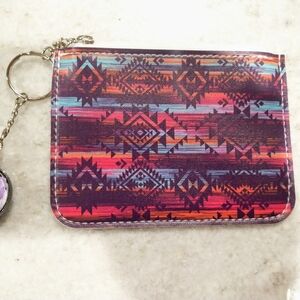Aztec print wristlet